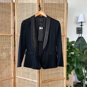 NWT Rag & Bone Fitted Blazer w Leather Trim